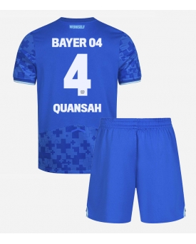 Billige Fotballdrakt Bayer Leverkusen Jarell Quansah #4 Replika Tredjedraktsett Barn 2025-26 Kortermet (med bukser)